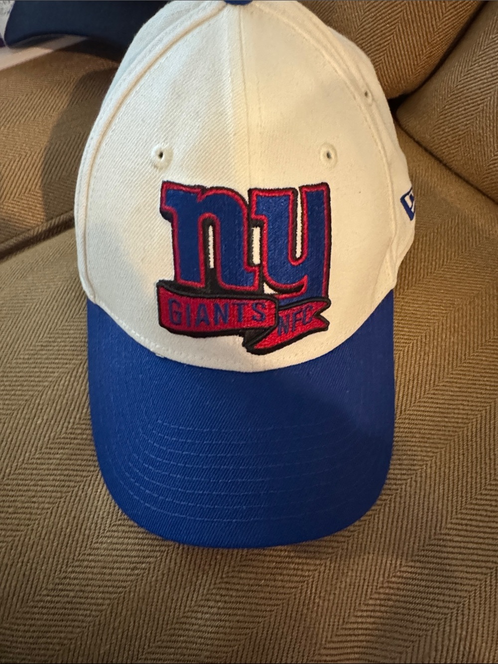 NFL New York Giants White and Blue Baseball Cap
